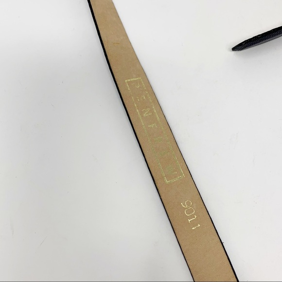 Vintage Navy Blue 100% Leather Belt by Renfrew M - Picture 4 of 5